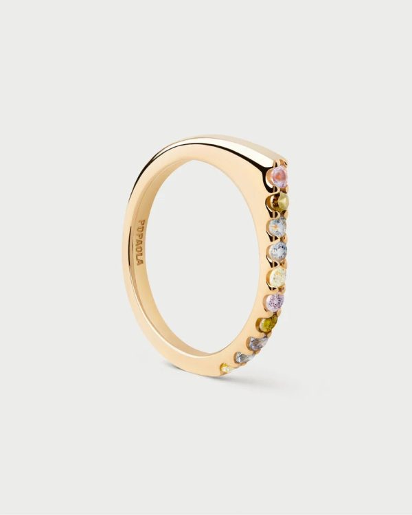 Anillo geométrico adornado con