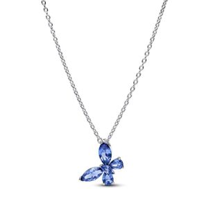 Collar de mariposa de plata