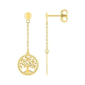 pendientes oro 750 largos R325_13