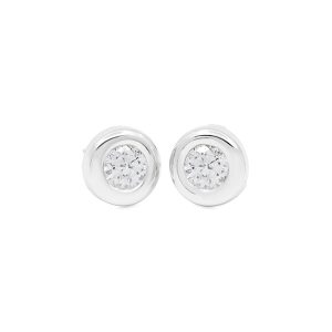 PENDIENTES DE ORO BLANCO 18K