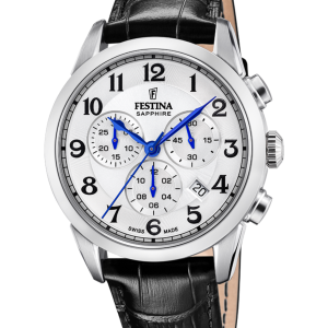 RELOJ FESTINA SWISS HOMBRE CRONÓGRAFO ESFERA BLANCA