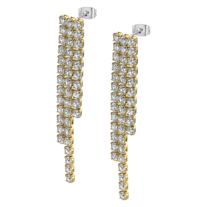 Pendientes de Acero y piedras