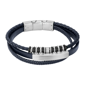 Pulsera de Acero y cuero Lotus