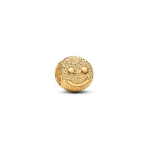 Textured happy face 14k