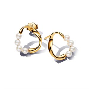 Aretes chapados en oro de 14k