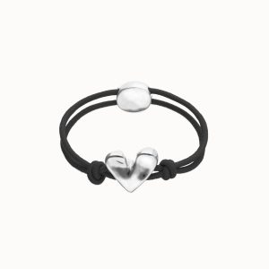 Pulsera de hilo elástico negro
