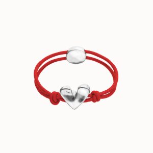 Pulsera de hilo elástico rojo
