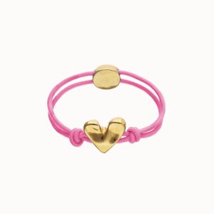 Pulsera de hilo elástico rosa