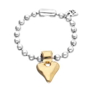 Pulsera de bolas bañada en plata de ley para mujer