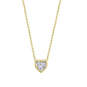 Colgante forma corazón de plata de ley bañada en oro Lotus Silver