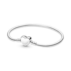 Pulsera Pandora con cierre Corazón grabable