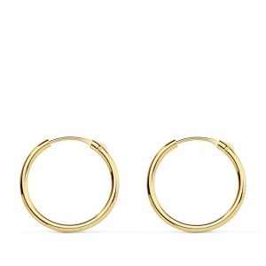 18K AROS ORO AMARILLO TUBO