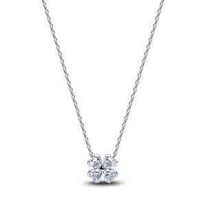 Collar de plata de ley con forma de trébol