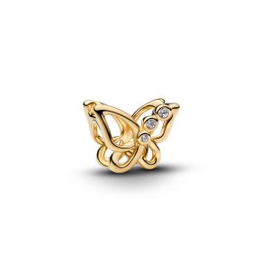 Charm Colgante Mini Mariposa con recubrimiento de oro 14K
