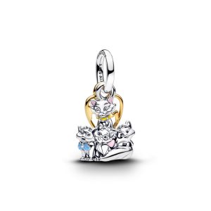 Charm Colgante doble de plata de ley Los Aristogatos