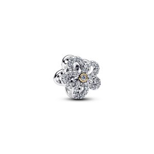 Colgante floral de plata de ley