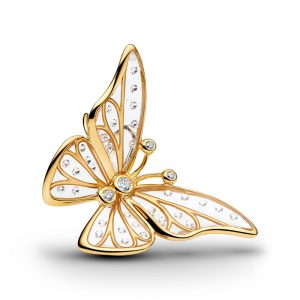 Colgante de mariposa chapado en oro de 14K
