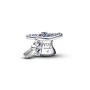 Charm Colgante de plata de ley birrete de garduación