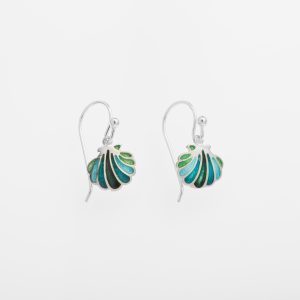 Fink | Pendientes Concha del Camino Esmalte Verde