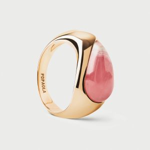 Anillo Luna con Rodocrosita