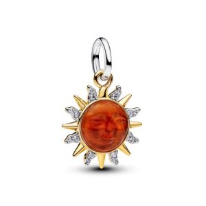 Sol de plata de ley y chapado