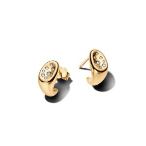 Pendientes de botón chapados