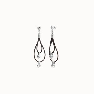 Pendientes de cuero largo