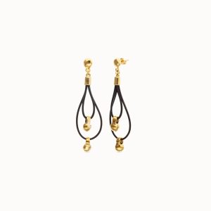 Pendientes de cuero largo