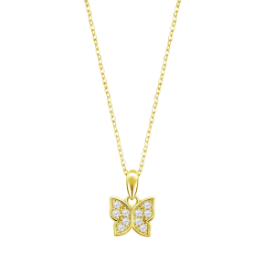 Collar de Plata Mariposa Lotus