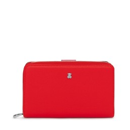 Tous Billetera Mediana New Dubai Saffiano Tri-Rojo