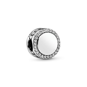 Charm de plata de ley grabable