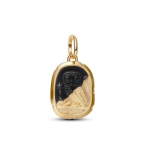 Medallón de búho bañado en oro | Colección Talisman