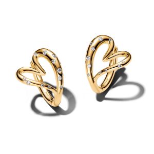 Pendientes de aro con forma de corazón