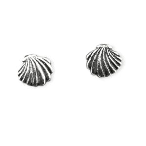 PENDIENTES PLATA ESPIGO CONCHA