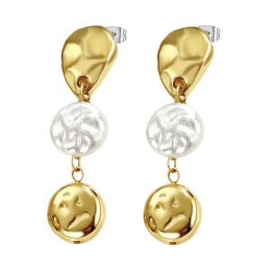 PENDIENTES DE ACERO LOTUS